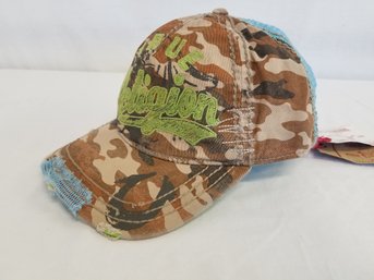 RARE True Religion Camouflage Twill Mesh Baseball Cap - With Tags Sample Promotional Hat