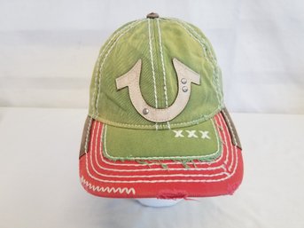 RARE True Religion Green & White Horseshoe Cap Hat With Tag