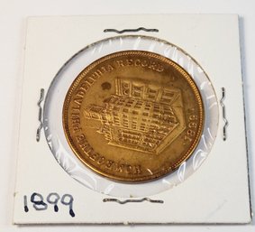 1776-1899 Philadelphia Coin / Medal - Home Of Philadelphia Records Bldg Independence Hall