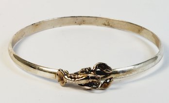 Unique  Unhooking Sterling Silver Lobster Cuff Bangle Bracelet