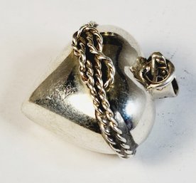 Large Heart Pendant With Chime Bell Shaker In-Side ( Makes A Little Ringing Sound)