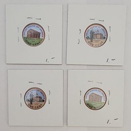 Set Of 4 2009 Lincoln Colored Pennies Beautifully Hand Painted