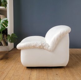 1987 Leather Postmodern Swivel Chair
