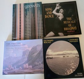 Group Of Four Books, Songs Of Broadway, The Prelude William Wordsworth, Growth And Outward Bound