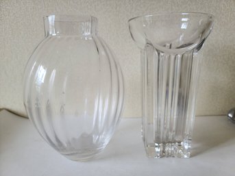 Tiffany Crystal Vase Paired With Crystal Vase By Villory And Boch