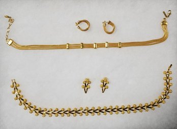 Goldtone Necklaces With Earrings (2)