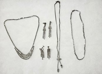 Rhinestone Costume Necklaces & Earrings (3)