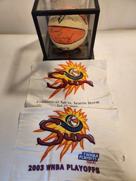 WNBA Signed Basketball With 2 Souvenir Towels