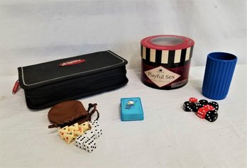Lot Of Adult Games: Cards, Dice, Travel Size Scrabble And Love And Romance