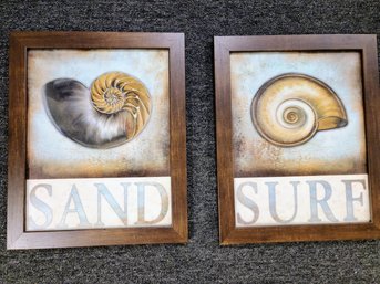 Surf And Sand Vintage Shell Prints