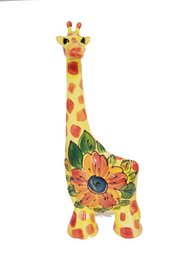 Adorable Original Vintage Limited Edition Turov Signed Hand Painted Ceramic Whimsical Giraffe Figurine