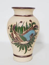 Vintage Signed Mexican Pottery Flower Vase