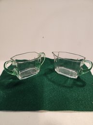 Early To Mid Century Heisey Glass Creamer & Sugar Bowl