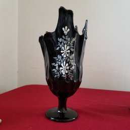 10' Signed FentonFooted Vase