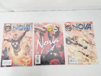 Three 1980s Issues Marvel Comics NOVA Direct Edition Comic Books