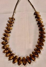 Smoking Hot!!!  Smokey Topaz Faceted Statement Necklace - Retailed For $165.00