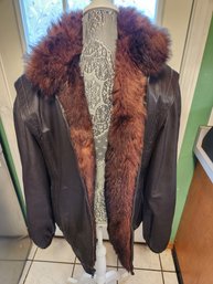 Women's Size Medium Leather Coat