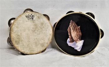 Two REMO 6' Tambourines: PTS Fiberskyn And Praying Hands