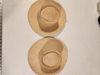 2 Braided Straw Hats