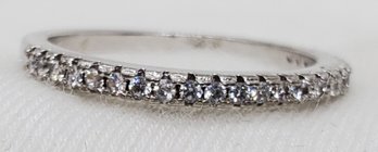 Sterling Silver Size 6 CZ Anniversary Ring ~ 1.21 Grams