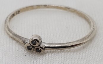 Sterling Silver Size 8 CZ Petite Ring ~ 0.79 Grams