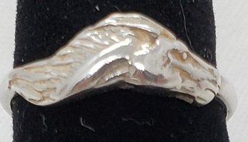 Sterling Silver Size 5 Ring With A Horse Head ~ 1.21 Grams
