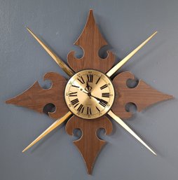 Original Mid Century Starburst Wall Clock