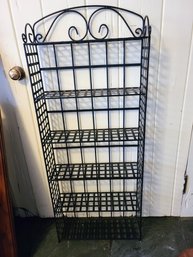 Vintage Light Weight Wrought Iron Free Standing Shelving Unit.  Can Also Be Hung
