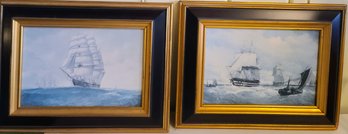 Two Shipping Prints Nicely Framed By Horchow