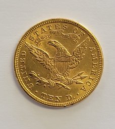 1901 $10.00 EAGLE GOLD COIN Motto Above Eagle .900 GOLD