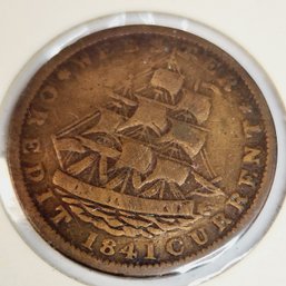 Wow....1841 Hard Times Token - Webster Credit Currency -  Millions For Defence 'Not One Cent For Tribute'