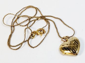 14k Gold Filled Unique Mini Heart Picture Locket Pendant And Necklace