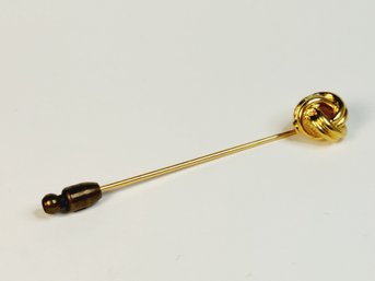 Vintage Monet 'love Knot' Gold Tone Stick Pin