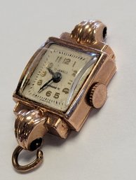 14k Rose Gold Watch 17 Jewels Swiss Made  'Les Fils De Paul' Schwarz Etinne