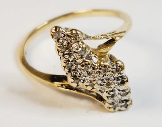 14k Yellow Gold And Diamond Ring