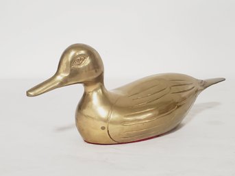 Vintage Solid Brass Duck Figurine