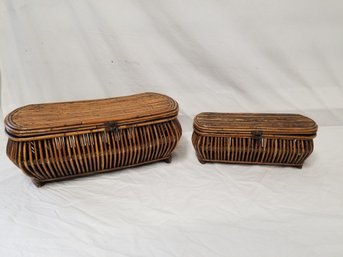 Pier 1 Bamboo Wicker Boxes
