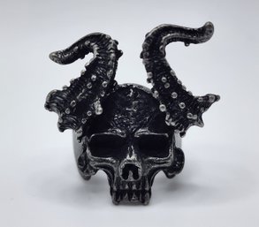 Black Skull Ring In Stainless
