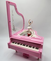 Pink Piano Music Box With Ballerina