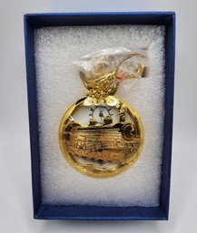 Unique Japanese Movement Train Pattern Musical Pocket Watch With Chain