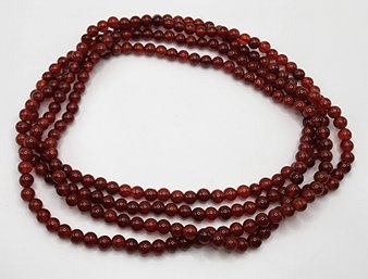 Red Agate Beaded Endless Necklace