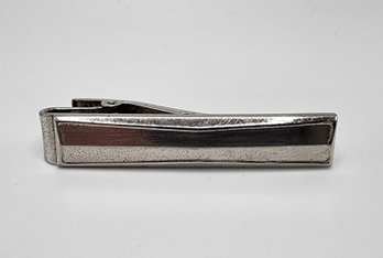 Vintage Sterling Silver Tie Clip Engraved Marvel