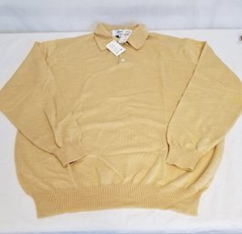 Men's Broini For Neiman Marcus Three Button  Lambswool Sweater Made In Italy  Size XL