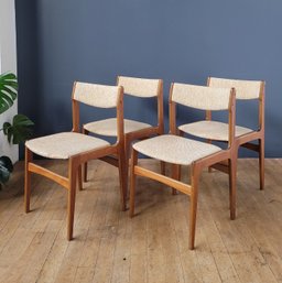 Set 4 Erik Buch Style Danish Teak Dining Chairs