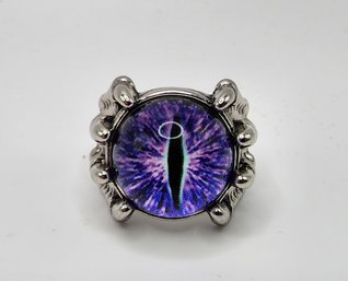 Really Cool Purple Eyeball Novelty Ring