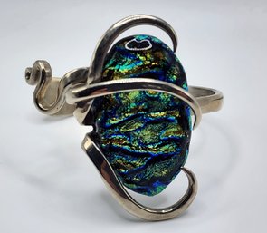 Incredible Piece Of Art - Fork Made Into Bangle Bracelet - Artist Signed