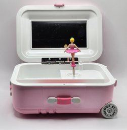 Suitcase Music Jewelry Box With Mirror & Dancer