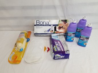 Assorted Swiffer & Bona Cleaning Supplies