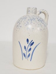 Roseville Crock Cobalt Floral & Sponge Painted Jug