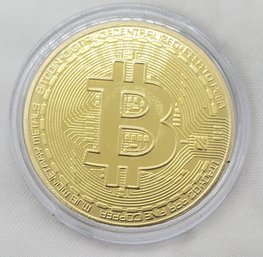 2013 Commemorative Bitcoin Gold Tone Coin